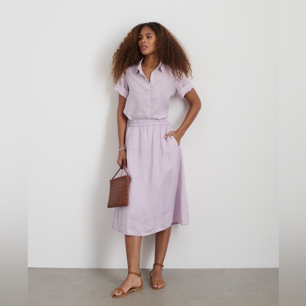 Alex Mill Maddie midi skirt in linen